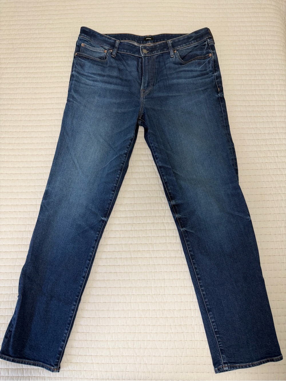 Express Men's Slim Straight Indigo Jeans